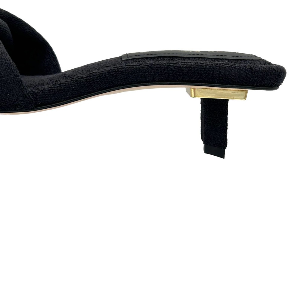 Good American Terry Kickstand Slides in a Size 9 Black New In Box - Picture 6 of 11